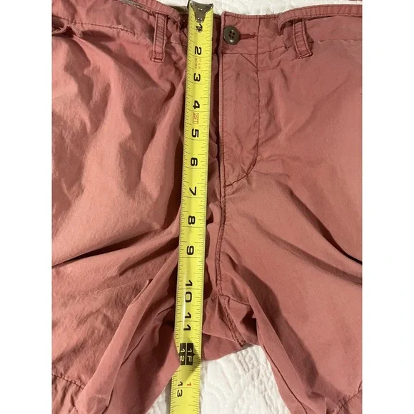 Abercrombie & Fitch Chino Shorts Mens Size 30 Salmon Distressed Drawstring - Picture 4 of 6